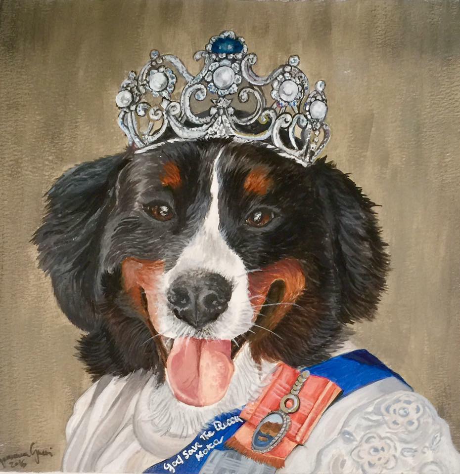 Moka the Queen - tempera su cartoncino
40x40 cm
collezione privata - Milano