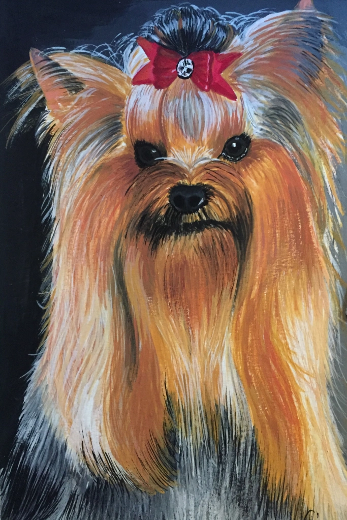 Yorkshire terrier - Tempera su cartoncino
18x20 cm - Milano