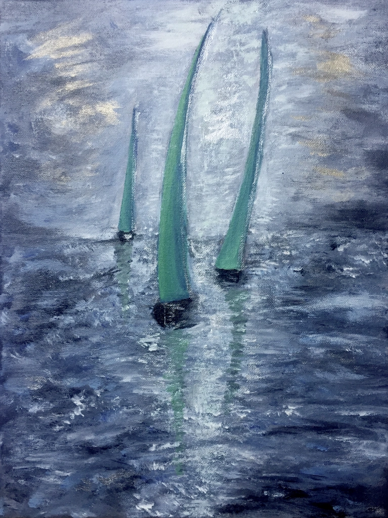 Navigando - Tela 30x40 cm
Acrilici
Rientrando al porto sicuro prima che la tempesta abbia inizio
Collezione Privata Milano