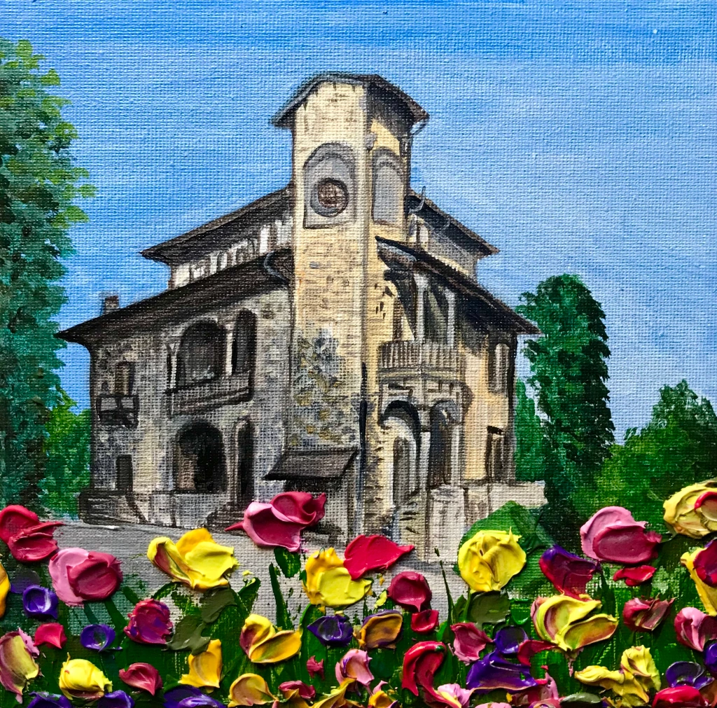 Nel giardino di Villa Turconi - tela 20x20 cm
Acrilici e impasto