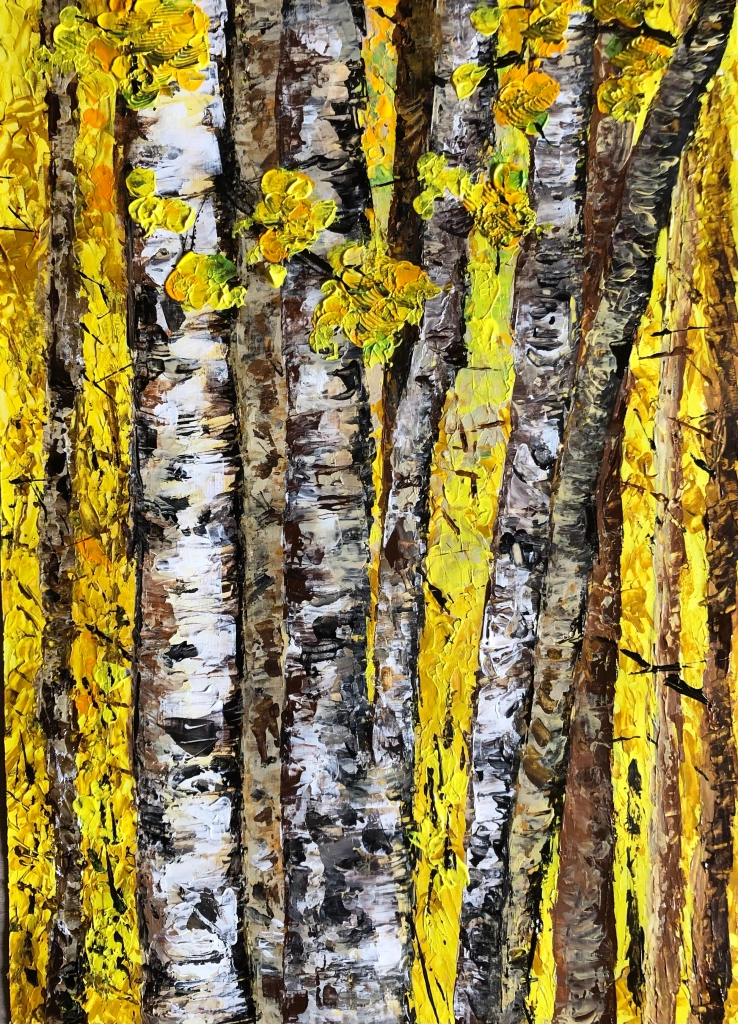 Passeggiata - Acrilici Spatola - Cartoncino 29x42 cm 